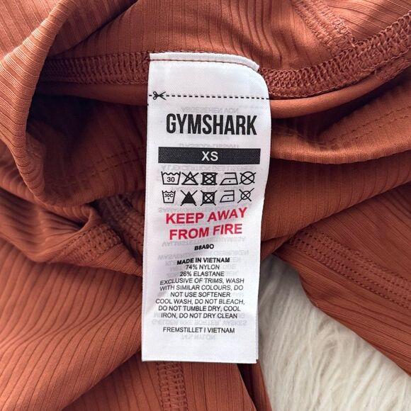 Gymshark Ribbed Leggings Copper Brown Size XS - Picture 7 of 7